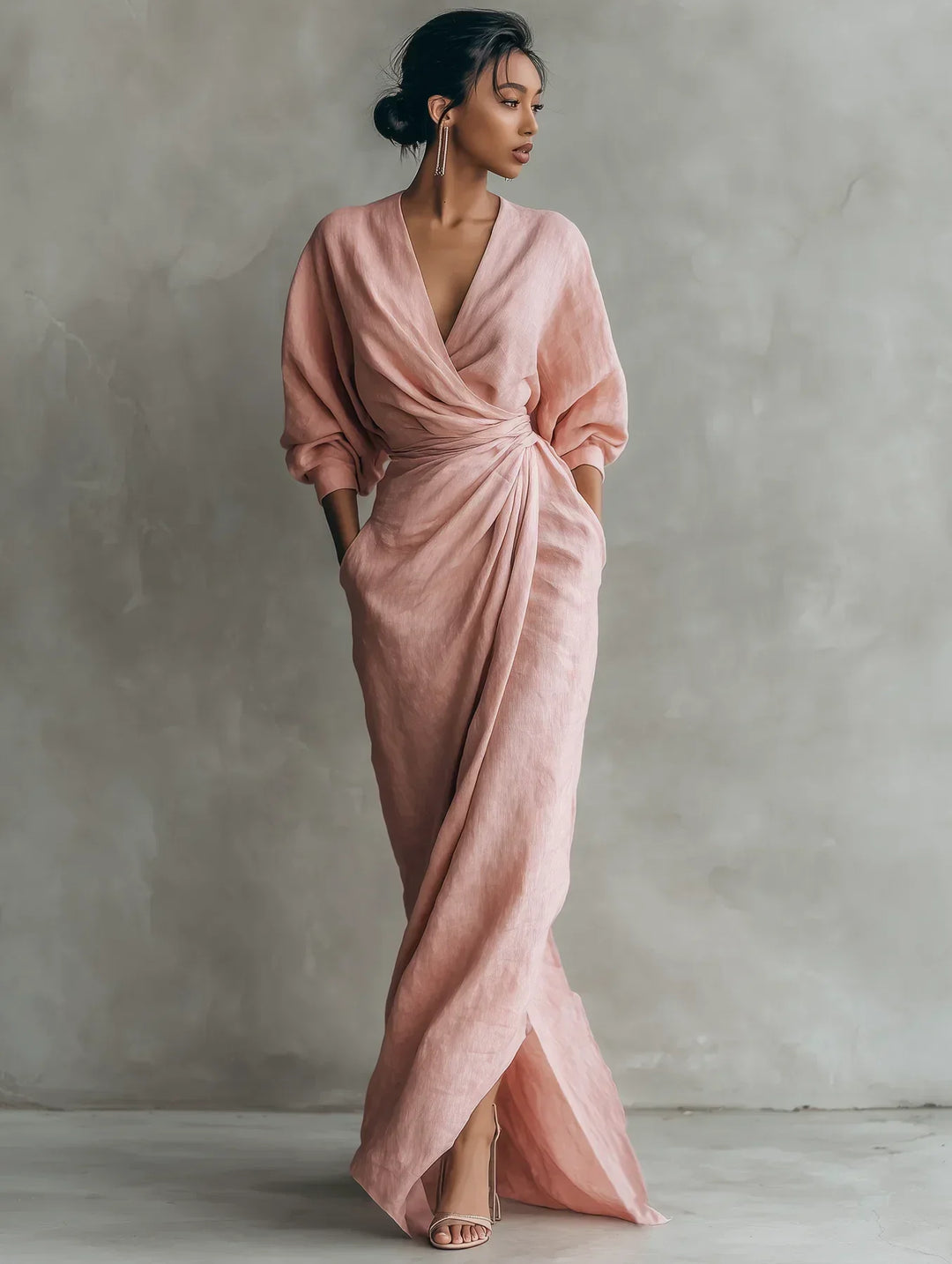 Alba | Vestido Maxi Cruzado con Escote en V