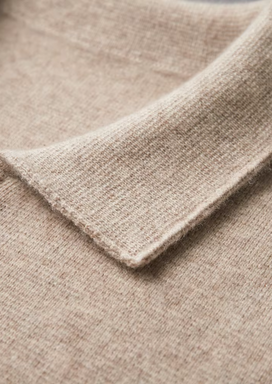 Cárdigan polo con cremallera de lana merino extrafina