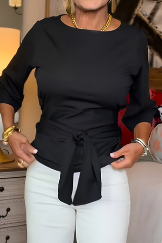Laurence | Top elegante con cintura anudada