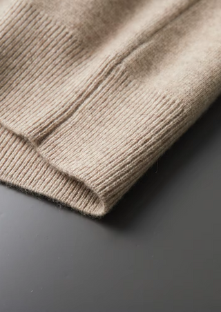 Cárdigan polo con cremallera de lana merino extrafina