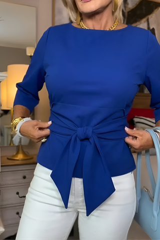 Laurence | Top elegante con cintura anudada