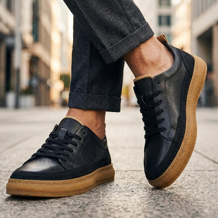 Ercole | Zapatillas de piel sin cordones