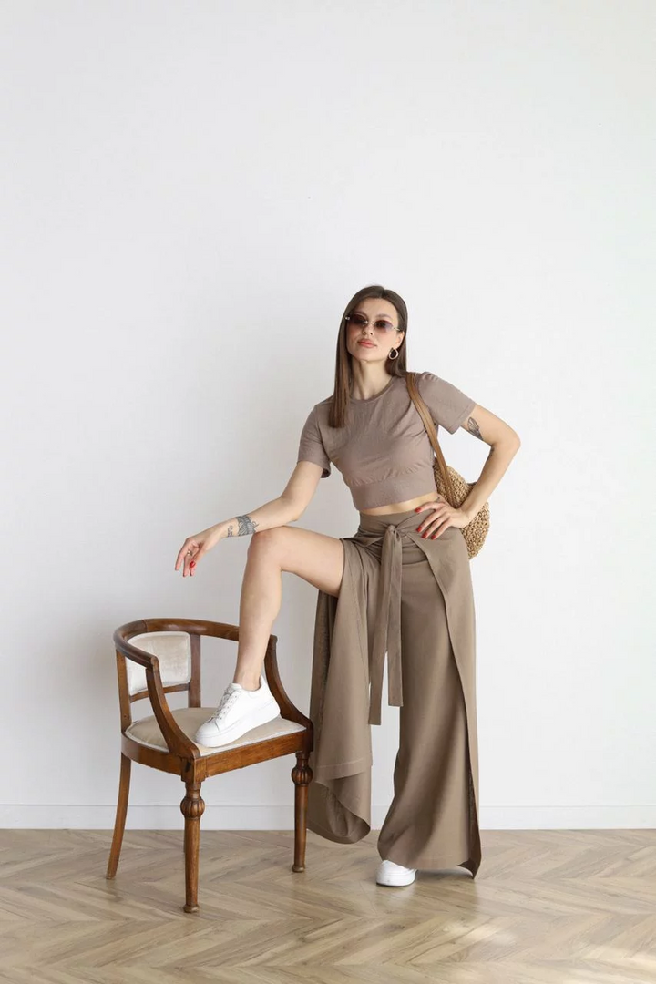 Nila | Pantalón cruzado de talle alto