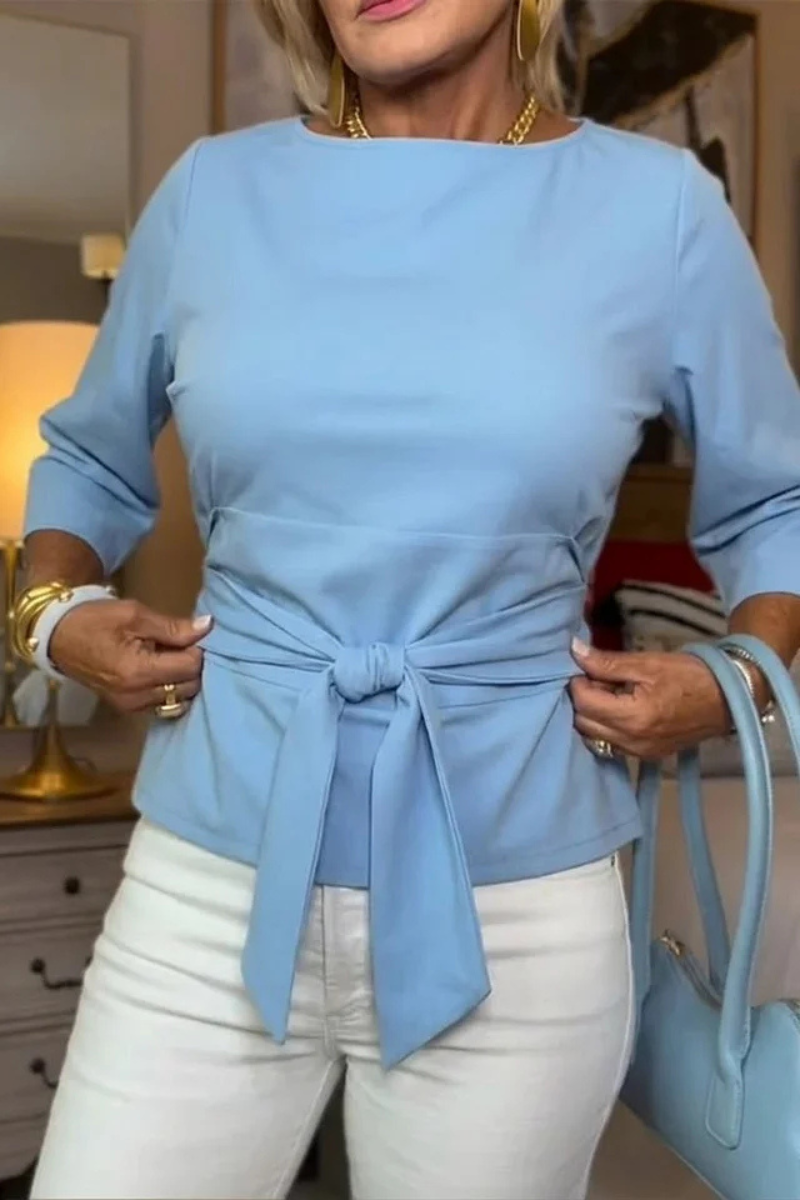 Laurence | Top elegante con cintura anudada