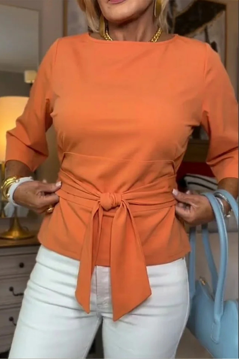 Laurence | Top elegante con cintura anudada