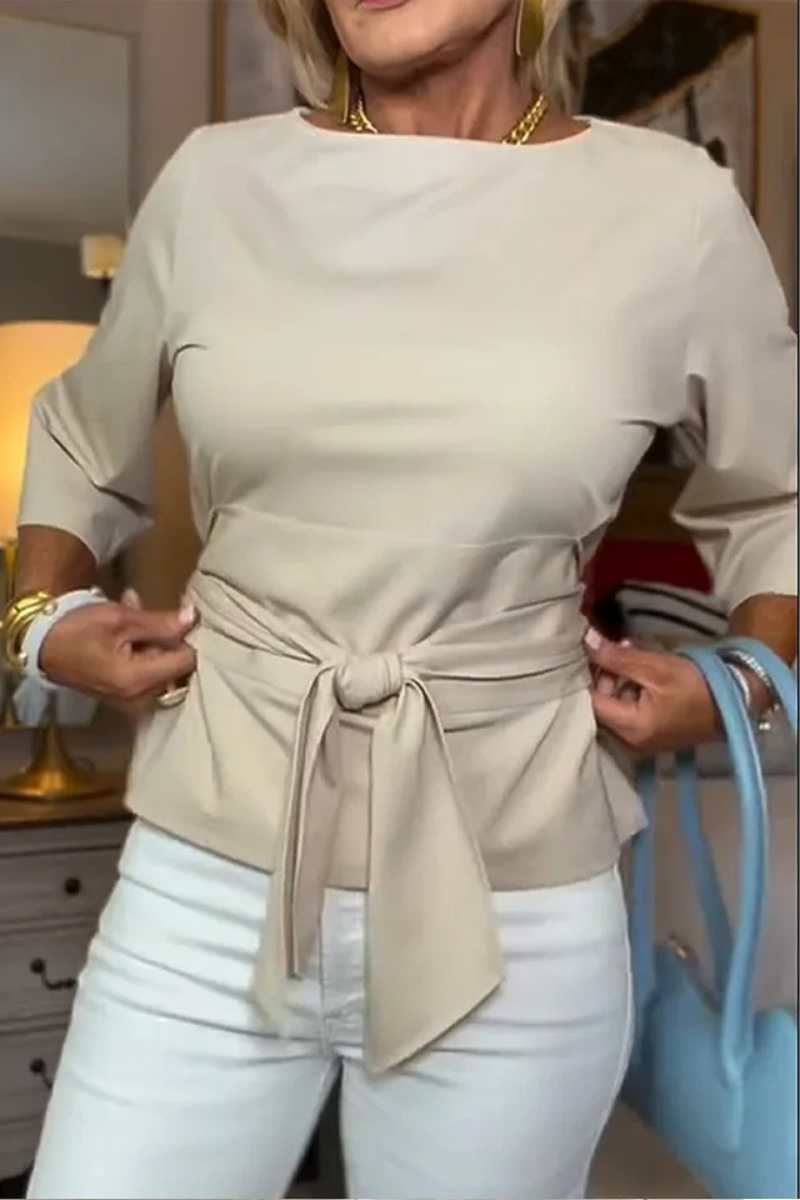 Laurence | Top elegante con cintura anudada