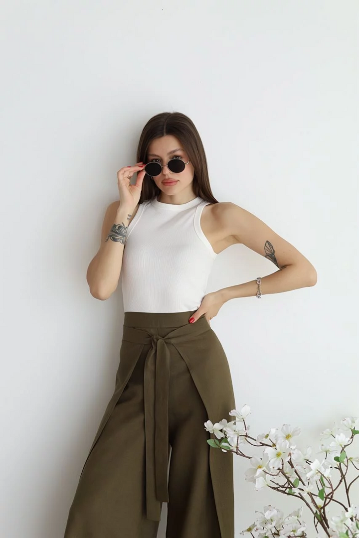 Nila | Pantalón cruzado de talle alto