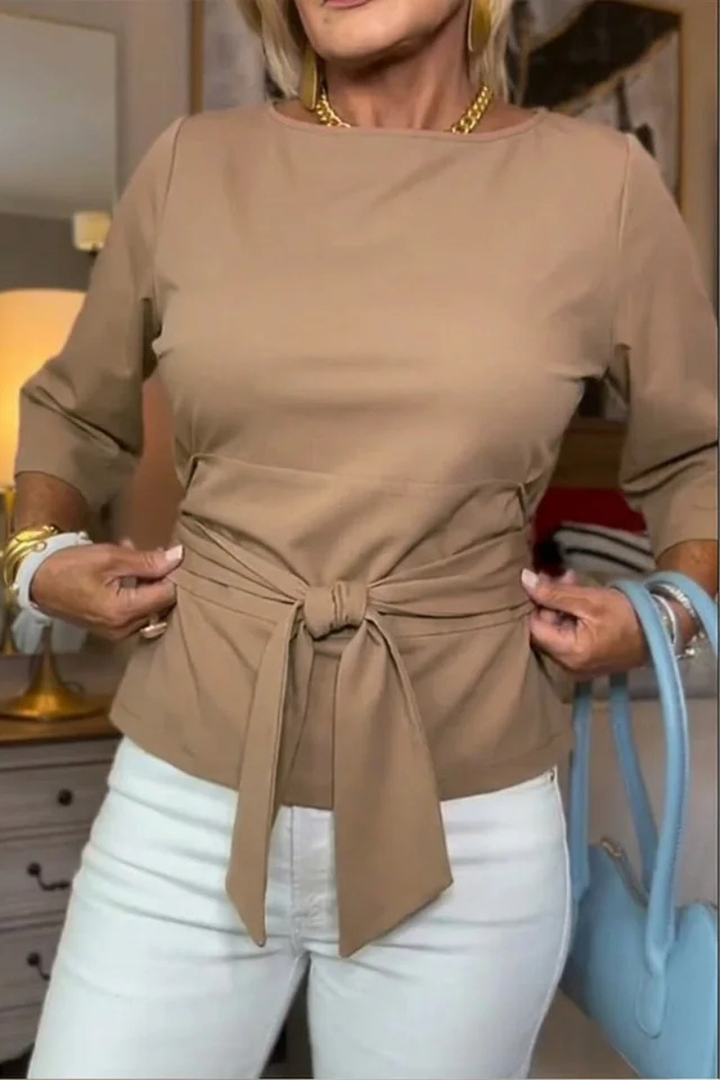 Laurence | Top elegante con cintura anudada