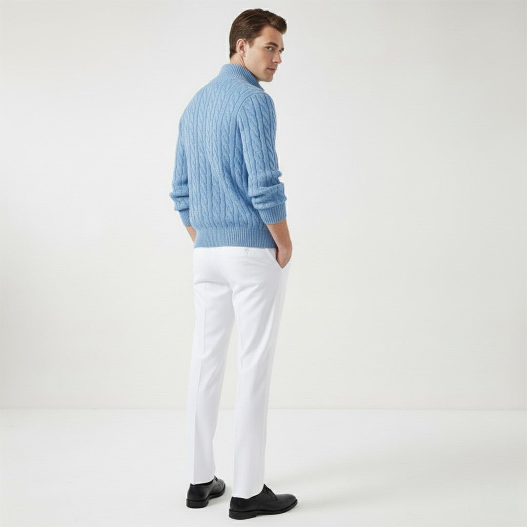 Riviera Stroll | Look de invierno: jersey y pantalón