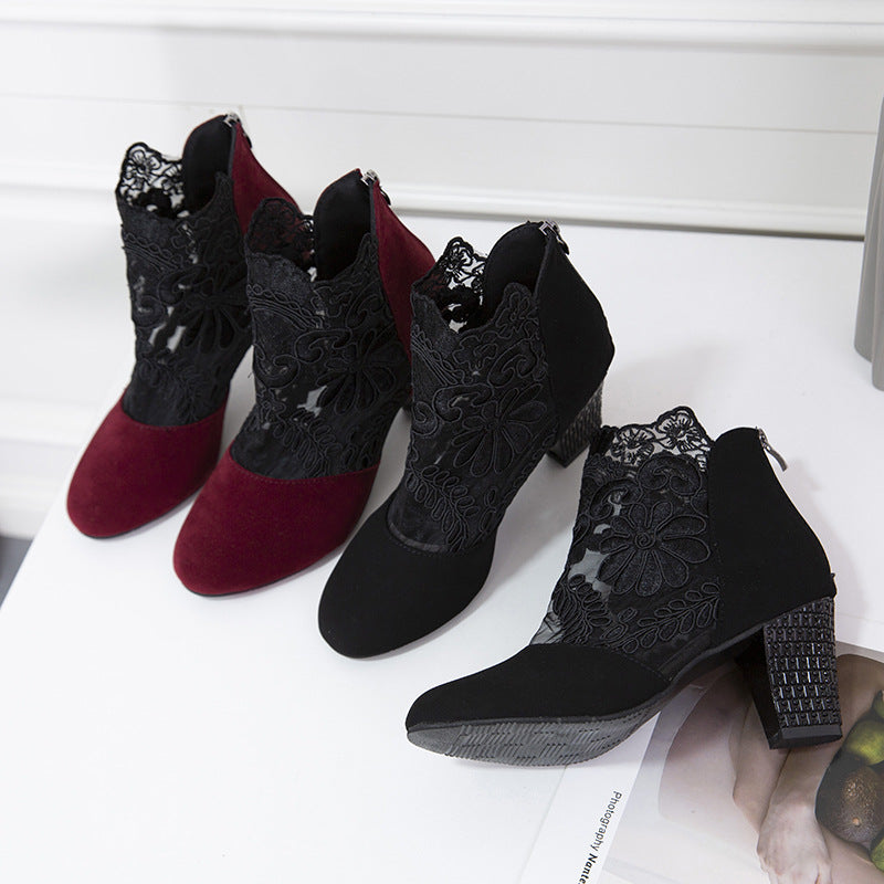 Marise | Botines con detalles de encaje