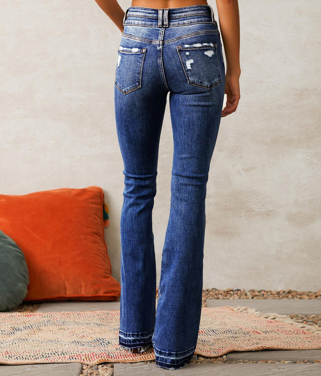 Eléane | Vaquero bootcut de talle alto