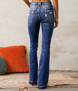 Eléane | Vaquero bootcut de talle alto