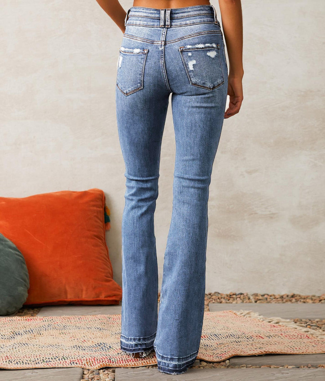 Eléane | Vaquero bootcut de talle alto