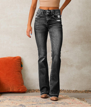 Eléane | Vaquero bootcut de talle alto