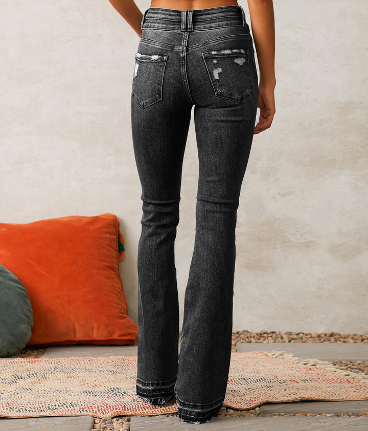 Eléane | Vaquero bootcut de talle alto