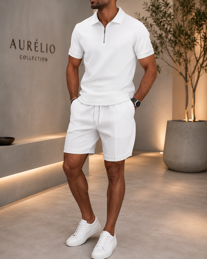 Conjunto Bryan Riviera Summer™ – Polo &amp; Short Luxury Fit Beige