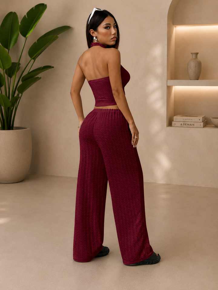Conjunto Isabella– Top Halter &amp; Palazzo Premium