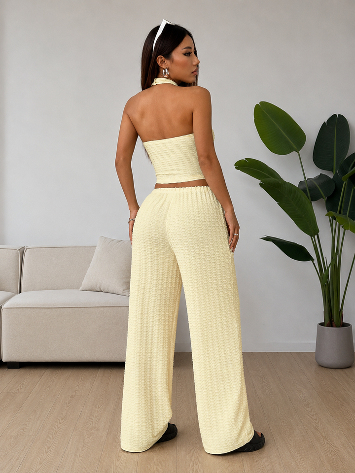 Conjunto Isabella– Top Halter &amp; Palazzo Premium