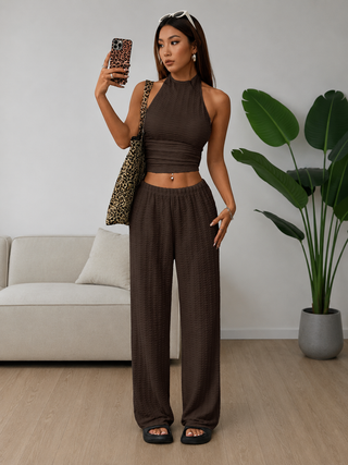 Conjunto Isabella– Top Halter &amp; Palazzo Premium