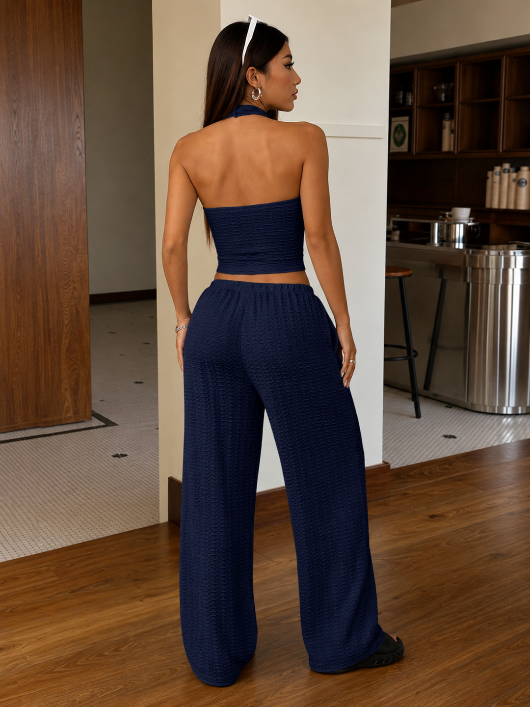 Conjunto Isabella– Top Halter &amp; Palazzo Premium
