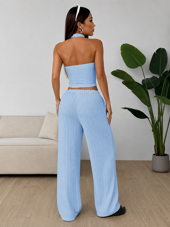 Conjunto Isabella– Top Halter &amp; Palazzo Premium