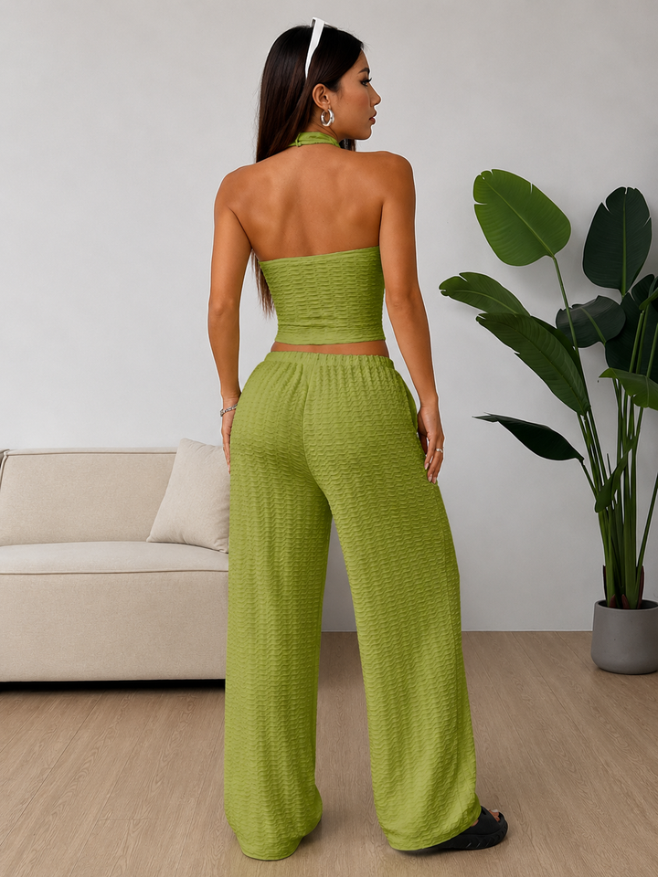 Conjunto Isabella– Top Halter &amp; Palazzo Premium