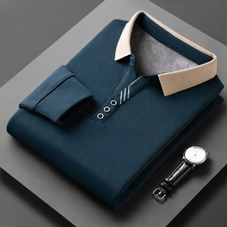 Fulvio | Polo de manga larga con cuello en contraste