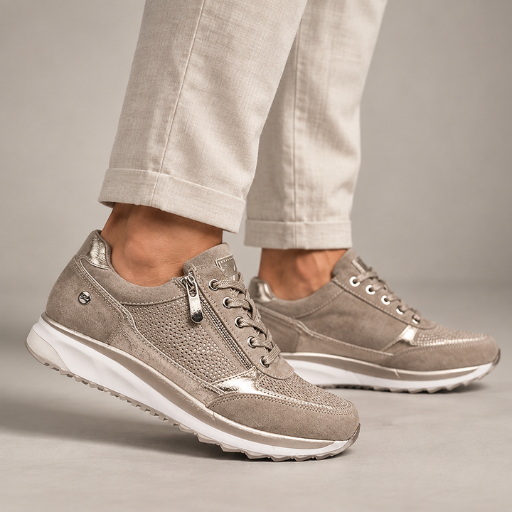 Eugénie | Zapatillas elegantes con cremallera