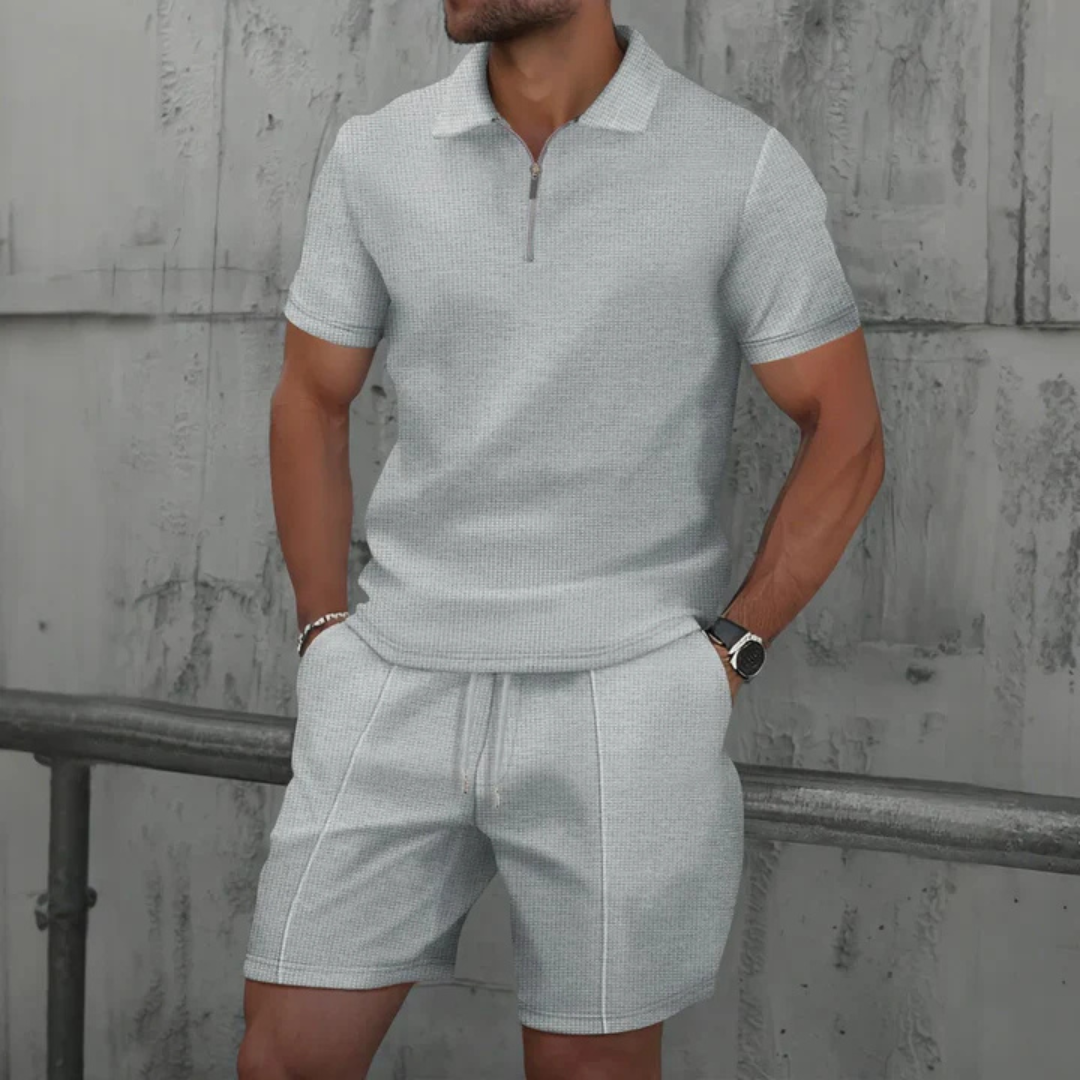 Ibiza | Conjunto de polo con cremallera y short