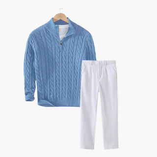 Riviera Stroll | Look de invierno: jersey y pantalón