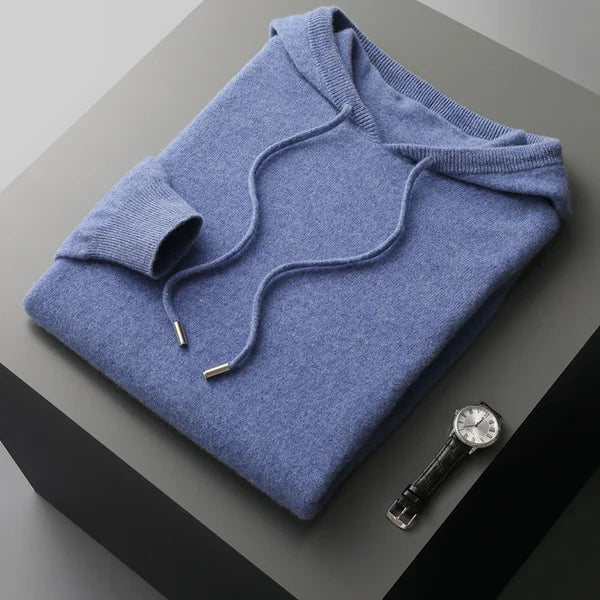 Sudadera con capucha de cachemira pura