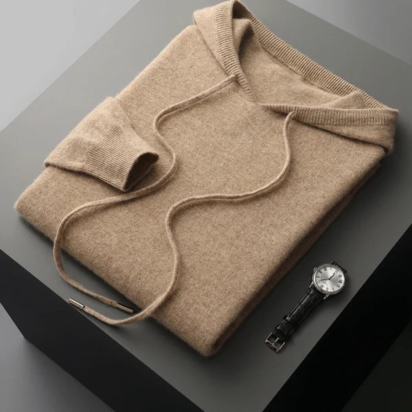 Sudadera con capucha de cachemira pura