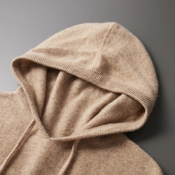 Sudadera con capucha de cachemira pura
