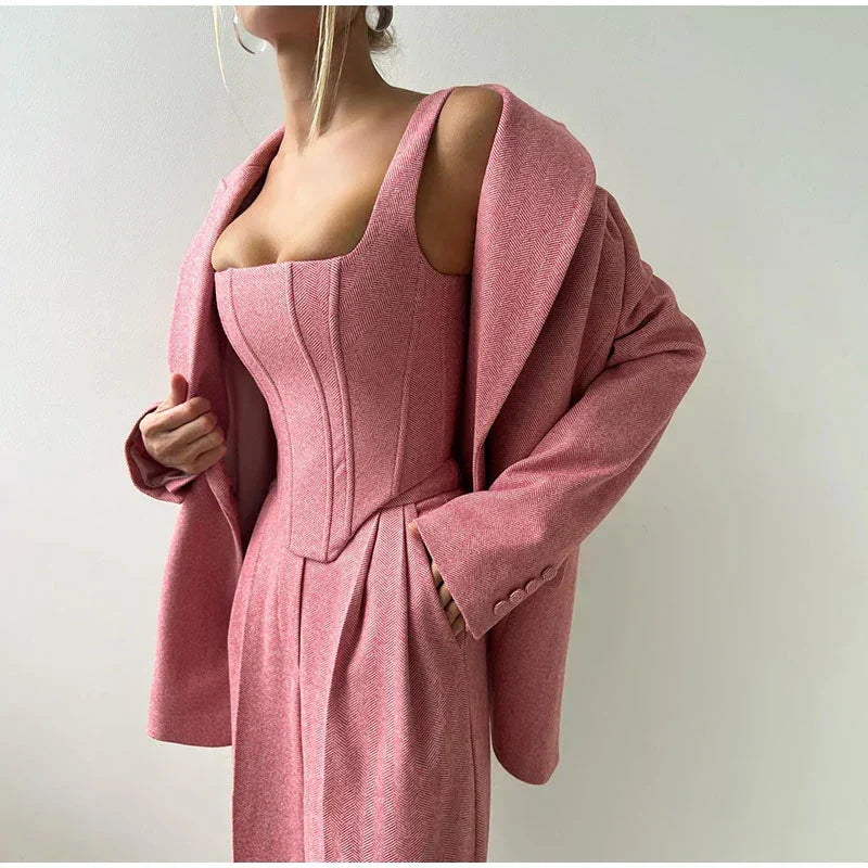 Valentina | Conjunto de 3 piezas: blazer, corsé y pantalón