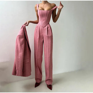 Valentina | Conjunto de 3 piezas: blazer, corsé y pantalón