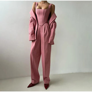 Valentina | Conjunto de 3 piezas: blazer, corsé y pantalón