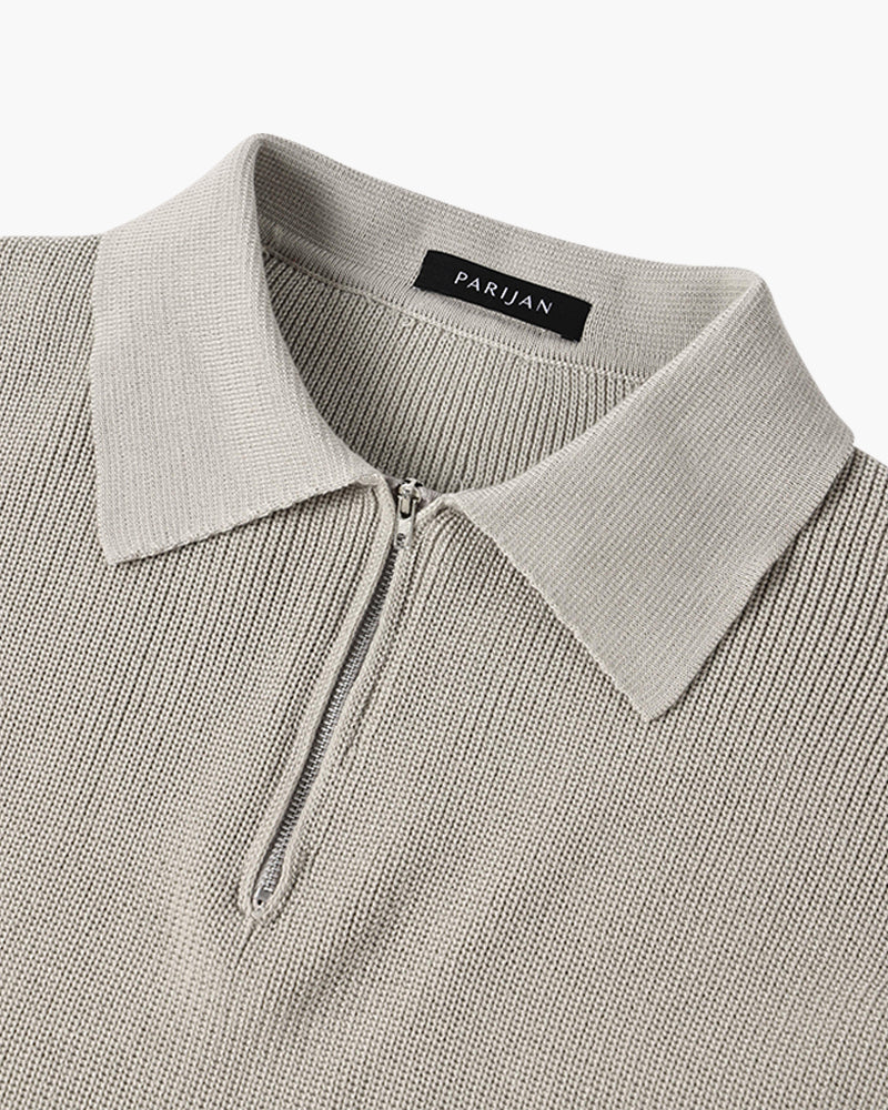Rason | Jersey texturizado con media cremallera