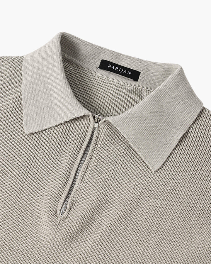 Rason | Jersey texturizado con media cremallera