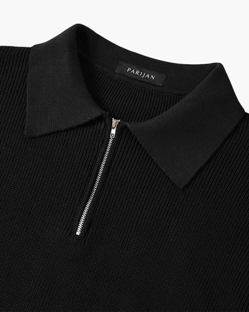 Rason | Jersey texturizado con media cremallera