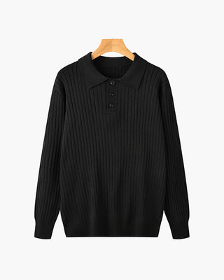Seojin | Polo de punto acanalado de manga larga
