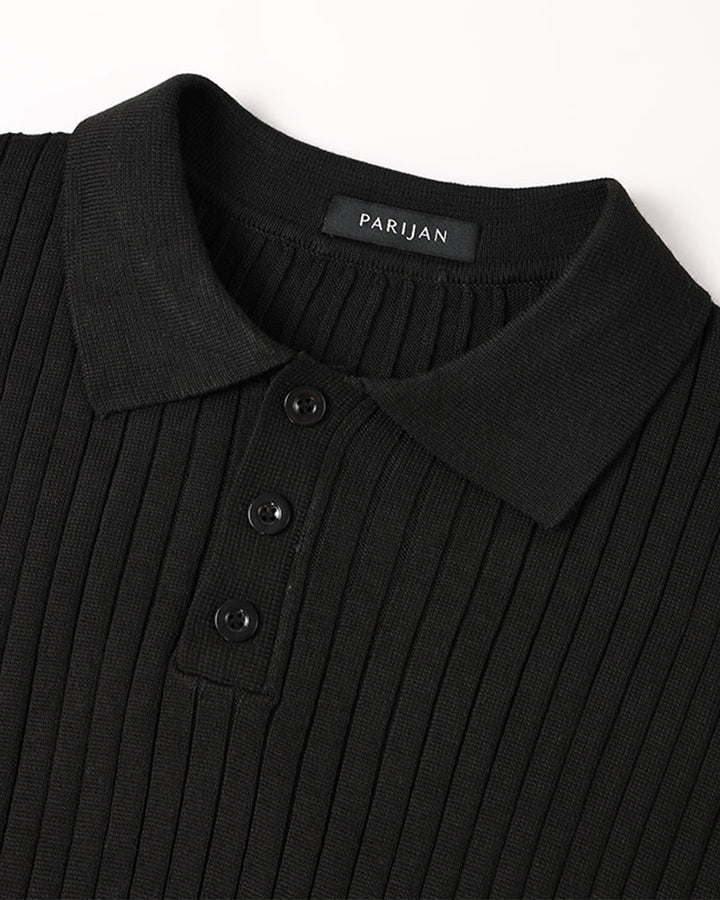 Seojin | Polo de punto acanalado de manga larga