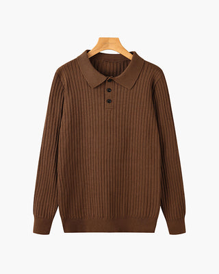Seojin | Polo de punto acanalado de manga larga