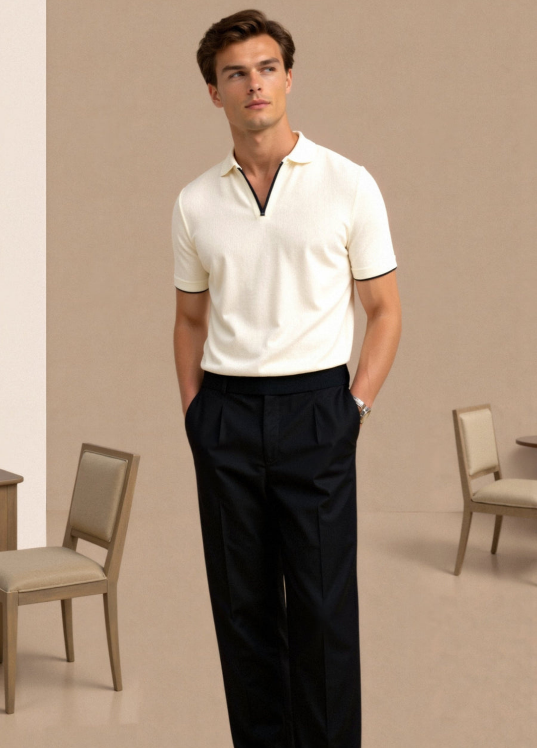 Bari | Polo slim fit de manga corta