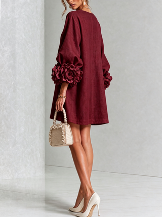 Anita | Mini vestido con rosas en los puños