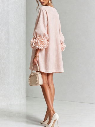 Anita | Mini vestido con rosas en los puños