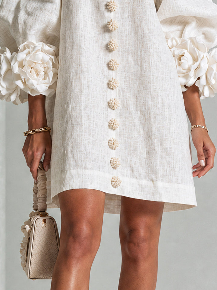 Anita | Mini vestido con rosas en los puños