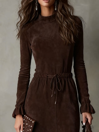 Anna | Elegante Vestido Midi de Ante