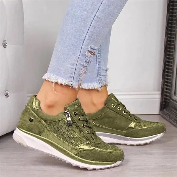 Eugénie | Zapatillas elegantes con cremallera