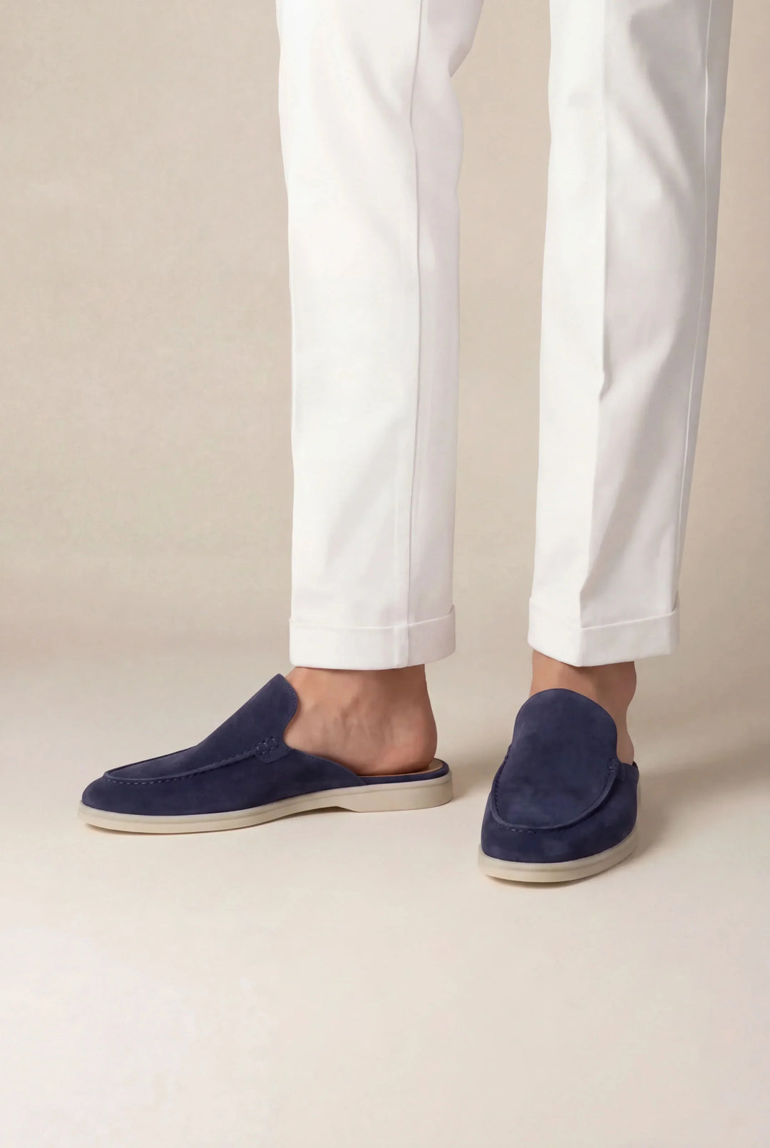Mocasines náutico de gamuza azul marino
