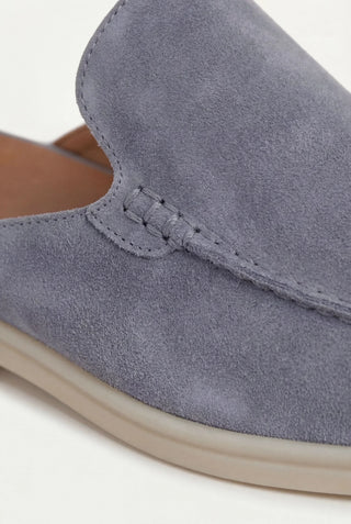 Mocasines de ante azul bebé